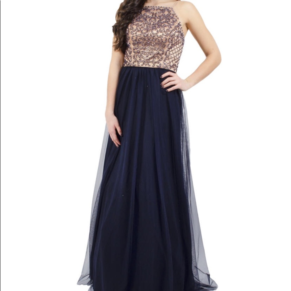 Beaded A-Line Gown